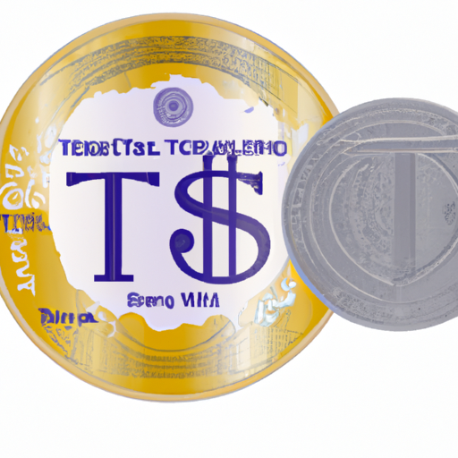 איור של מטבע USDT בשילוב עם שטר דולר אמריקאי